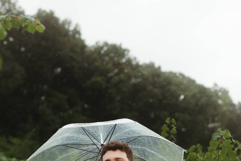 Rainy wedding day