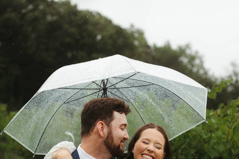 Rainy wedding day