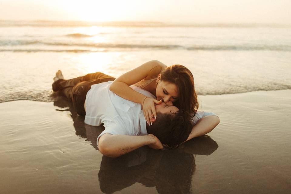 Beach elopement