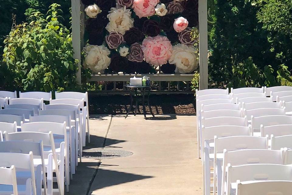 Real Wedding Ceremony Backdrop