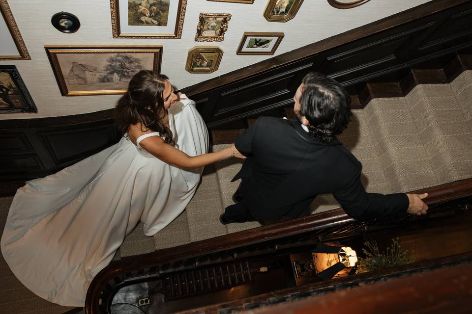 Couple on Grand Staircase