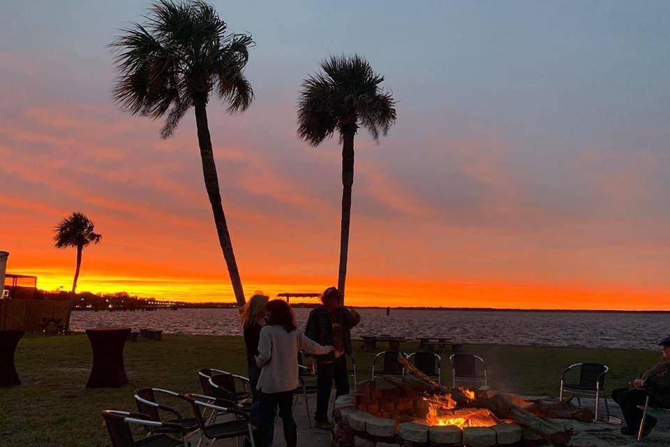 Fire Pit at Sunset