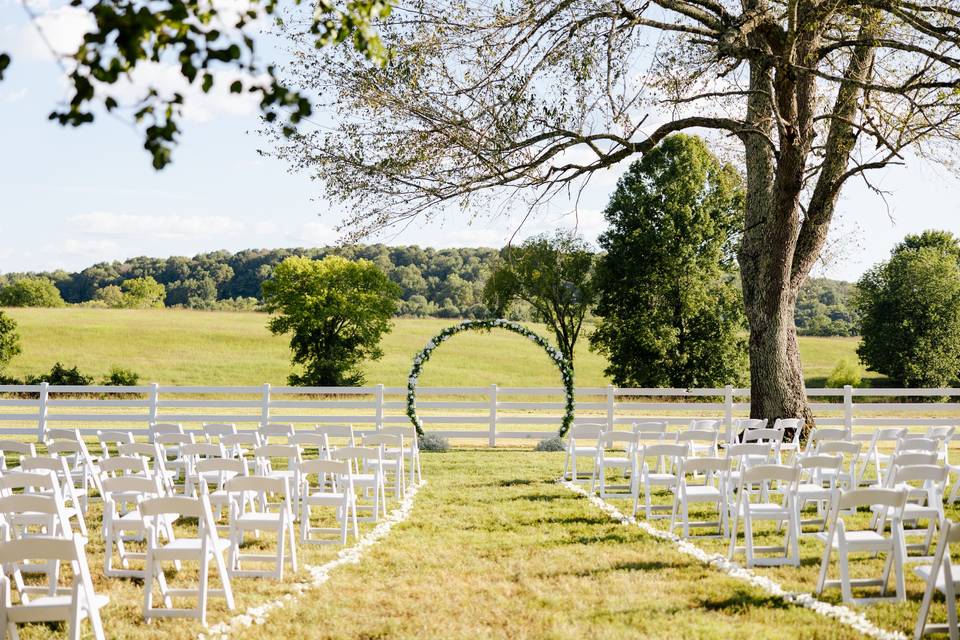 Wedding ceremony setup