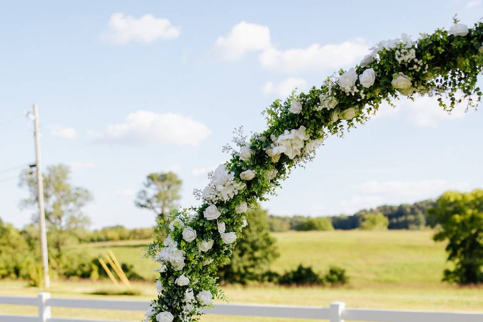 Wedding ceremony setup