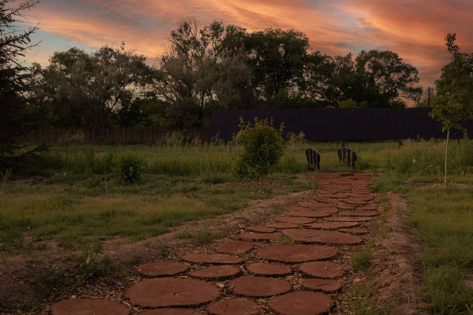 Pathway to the field