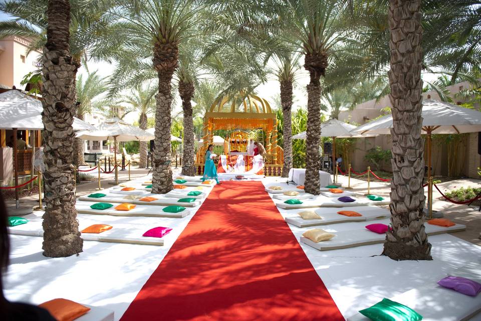 Wedding ceremony area