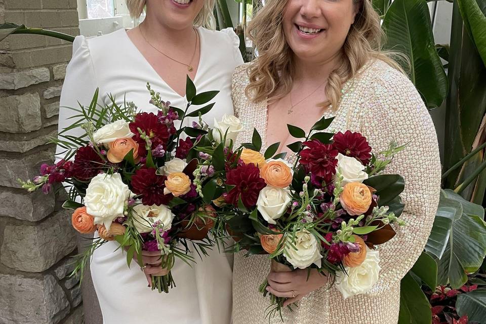 Brides and bouquets