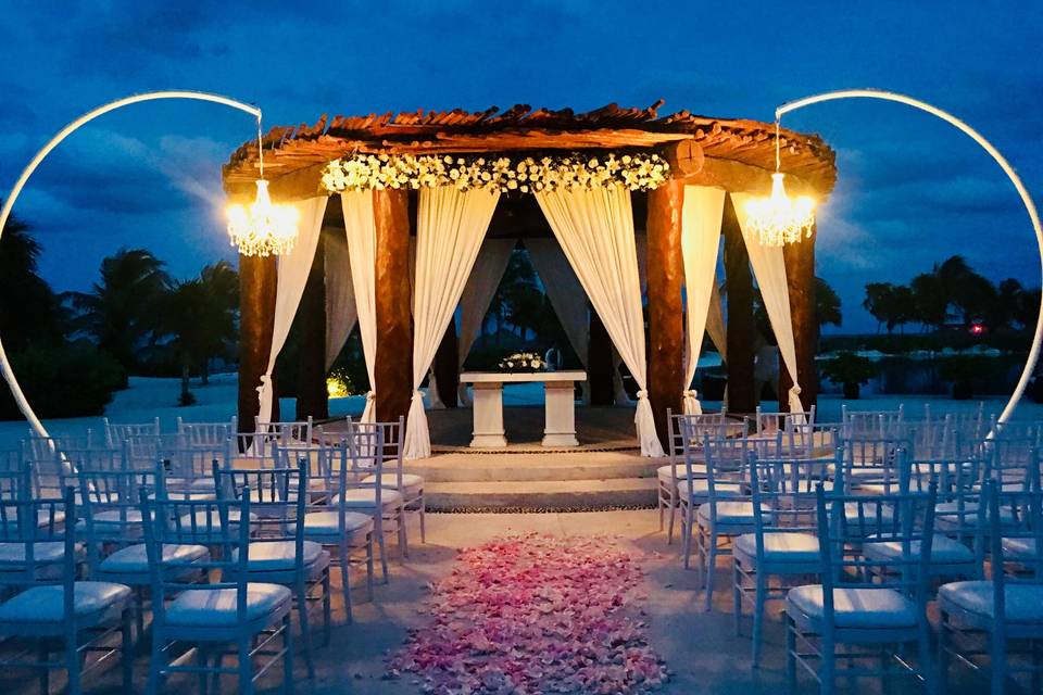 Wedding setup and aisle decor