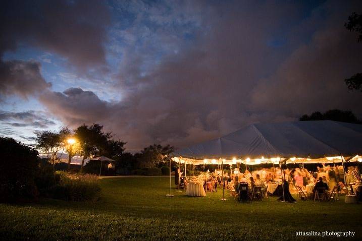 Wedding reception setup