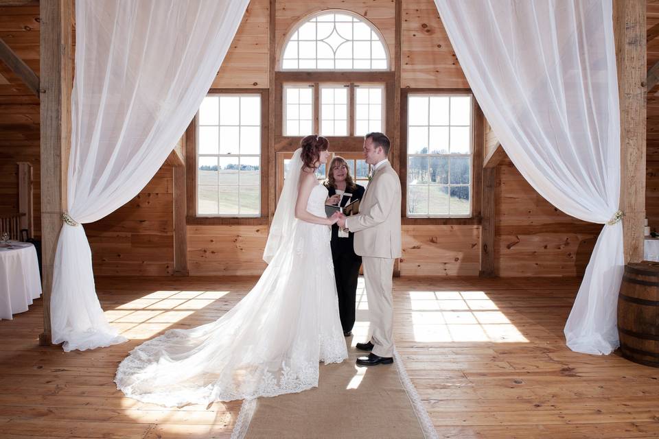 Indoor wedding ceremony