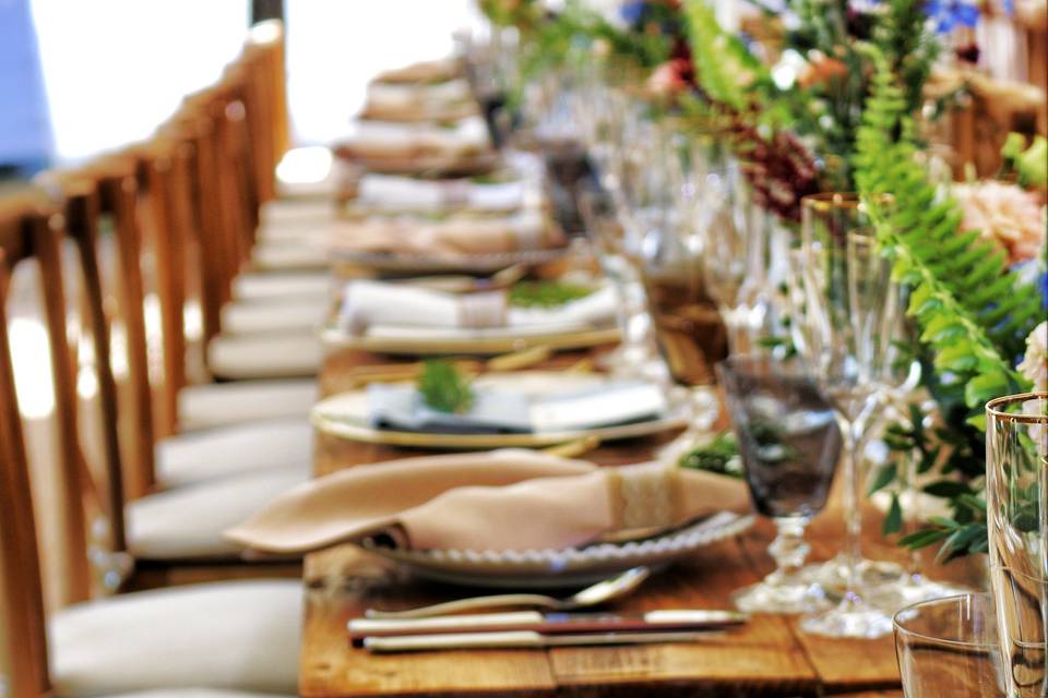Enhance tables with greenery