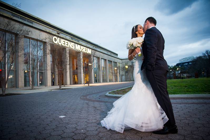 The bride and groom