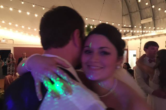 Hugging the groom