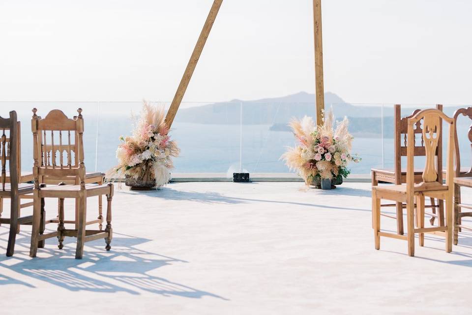 Wedding in santorini