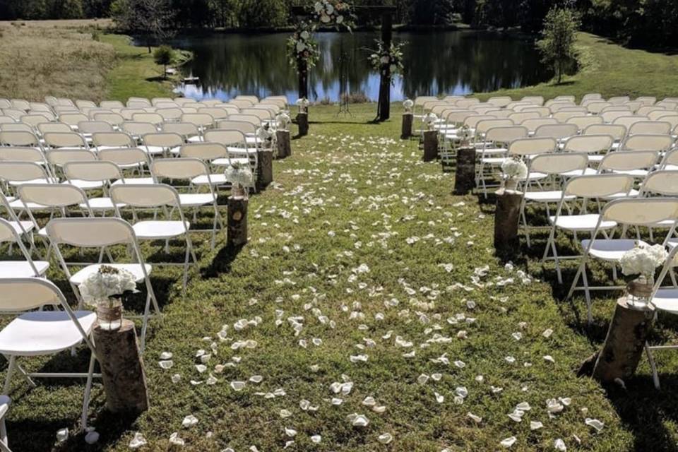 Outdoor ceremony area