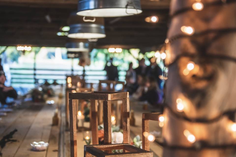 Decorated Trough Table