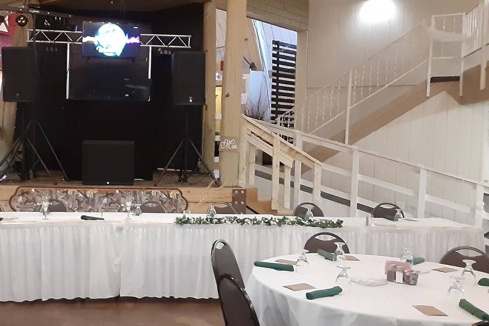 Setting up for 4/24/21 wedding