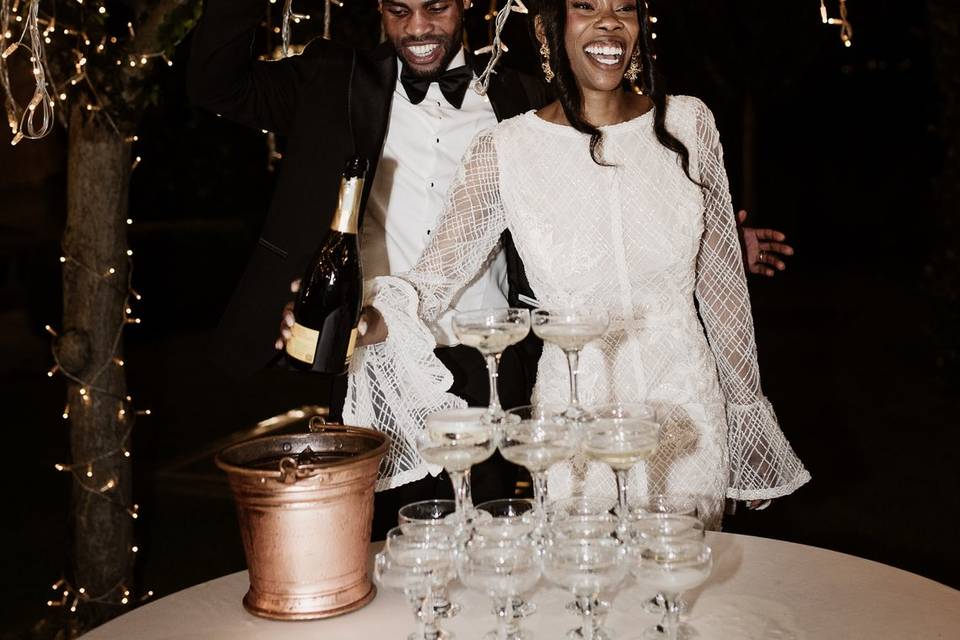 Champagne tower