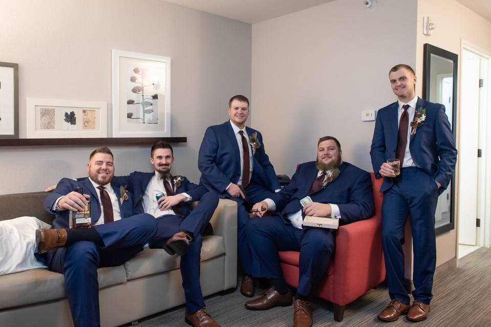 Groomsmen Getting Ready