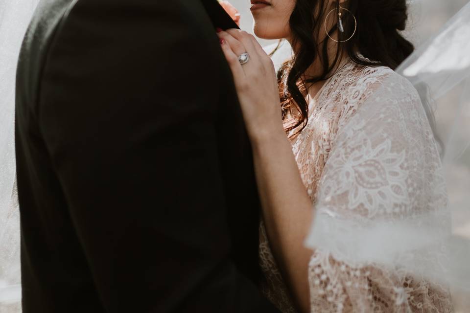 Couple under the veil