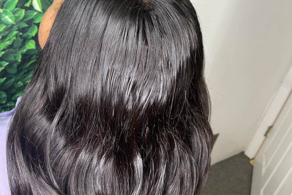 Hair down