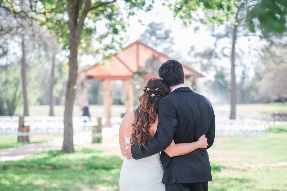 Couple at the gazebo