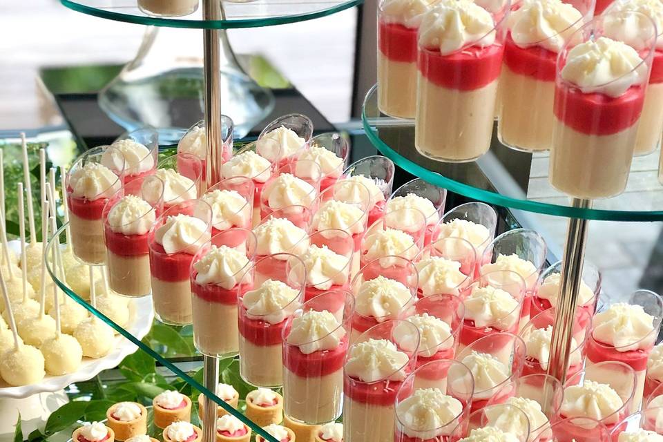 Dessert shooters and mini tarts