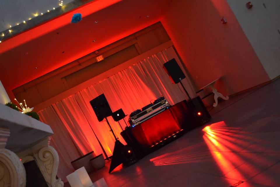 DJ reception setup