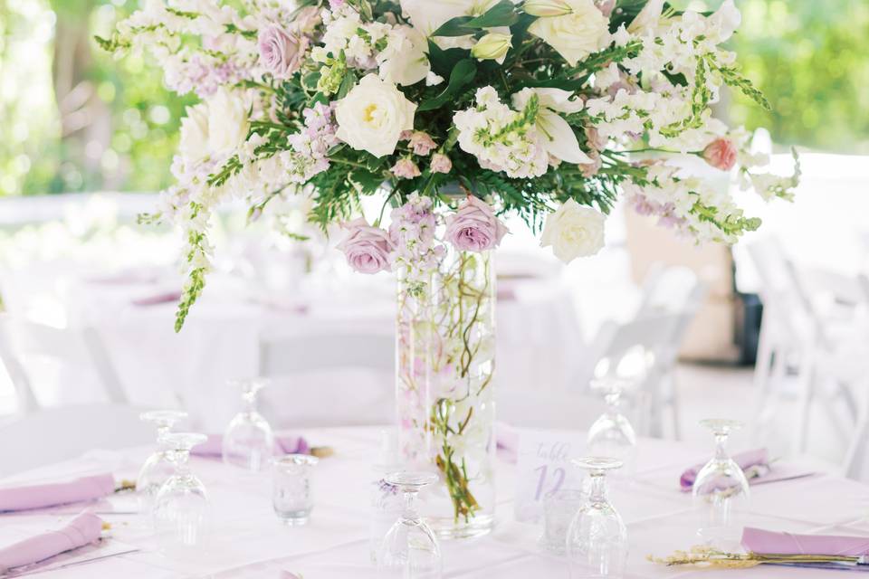 Table setting and flowers