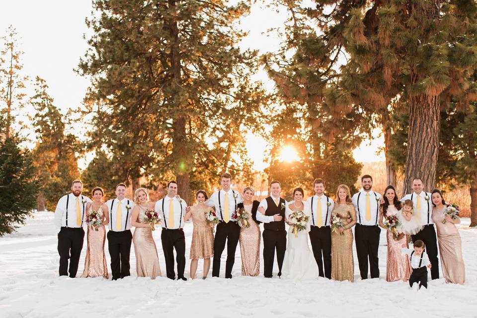 Snowy wedding