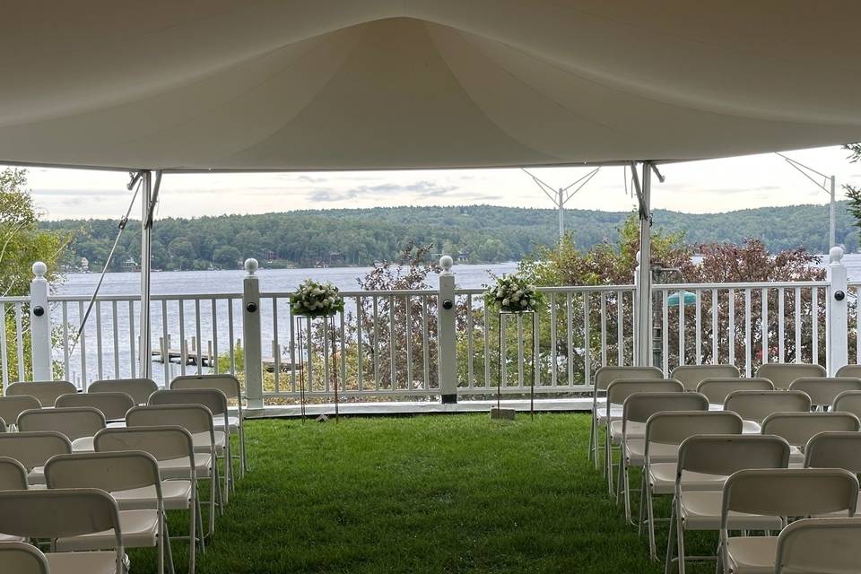 Grass Patio Ceremony