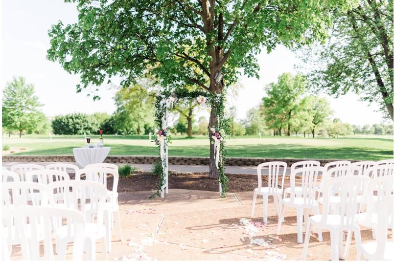 Outdoor wedding ceremony