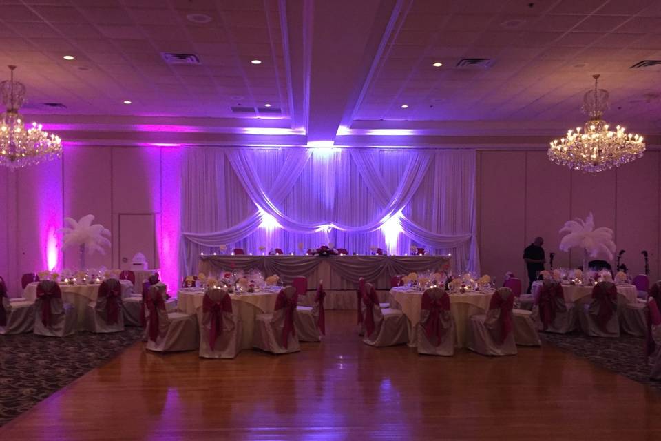 Wedding reception area