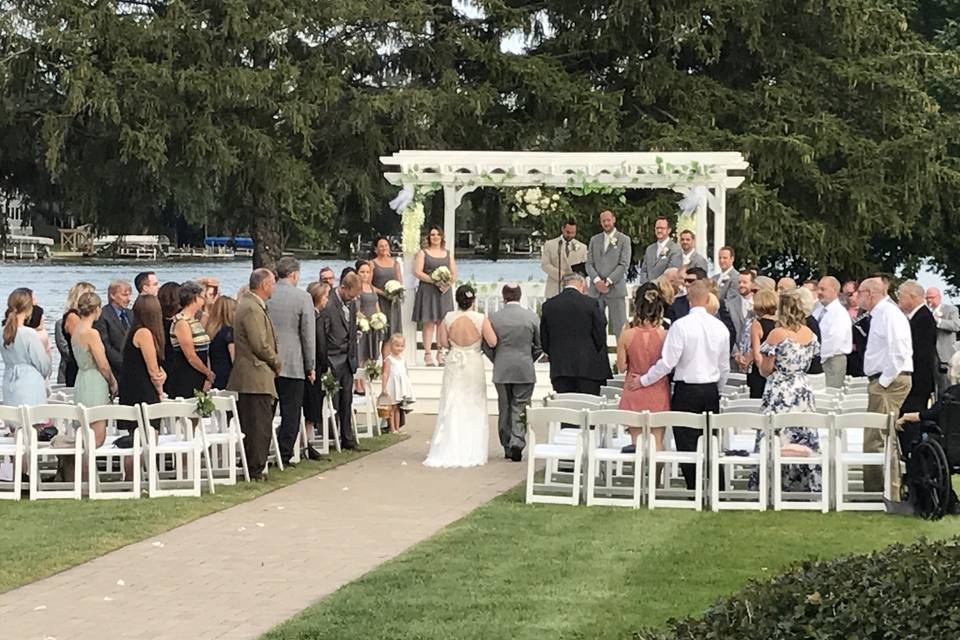 Outdoor wedding ceremony