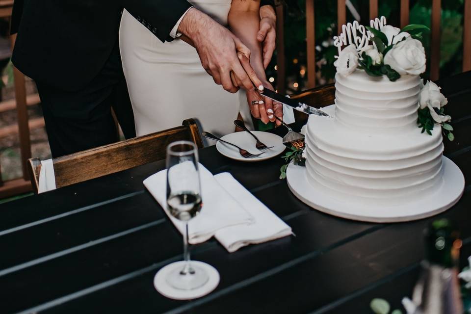 Cutting the cake