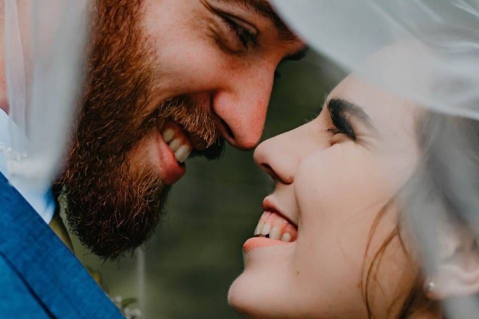 Couple under veil