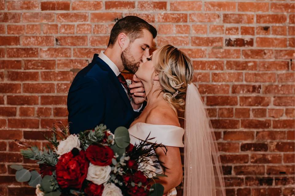 Bride and groom at The Realm