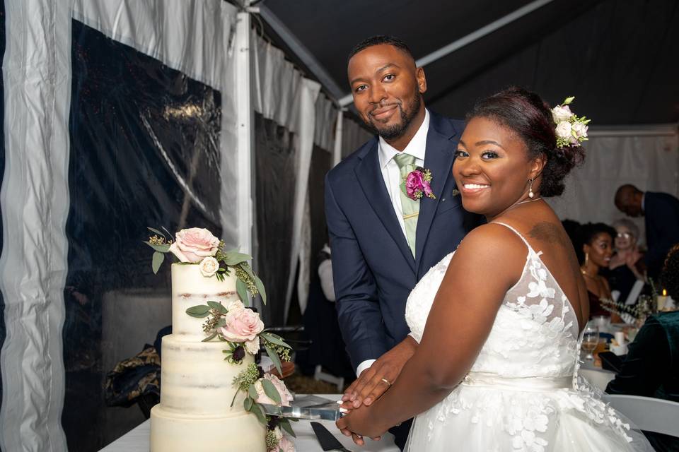 Cutting the cake