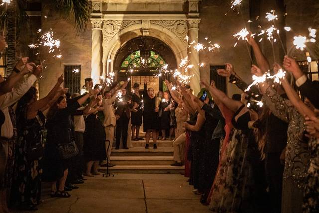 Sparkler exit at Howey Mansion