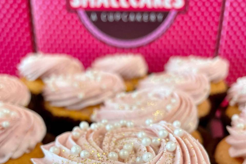 Pink Champagne Boozy Cupcake