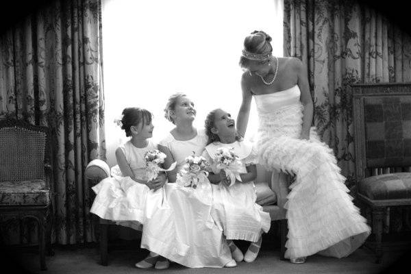 Bride w/ Flower Girls