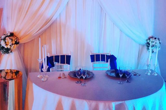 A setup for the bride & broom