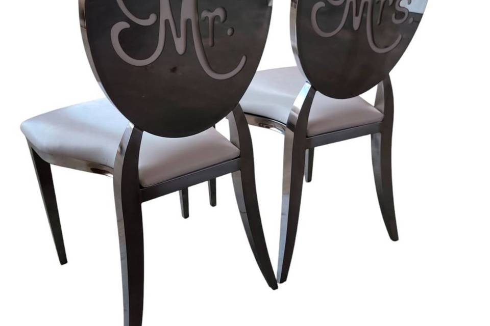 Chairs for the broom & bride