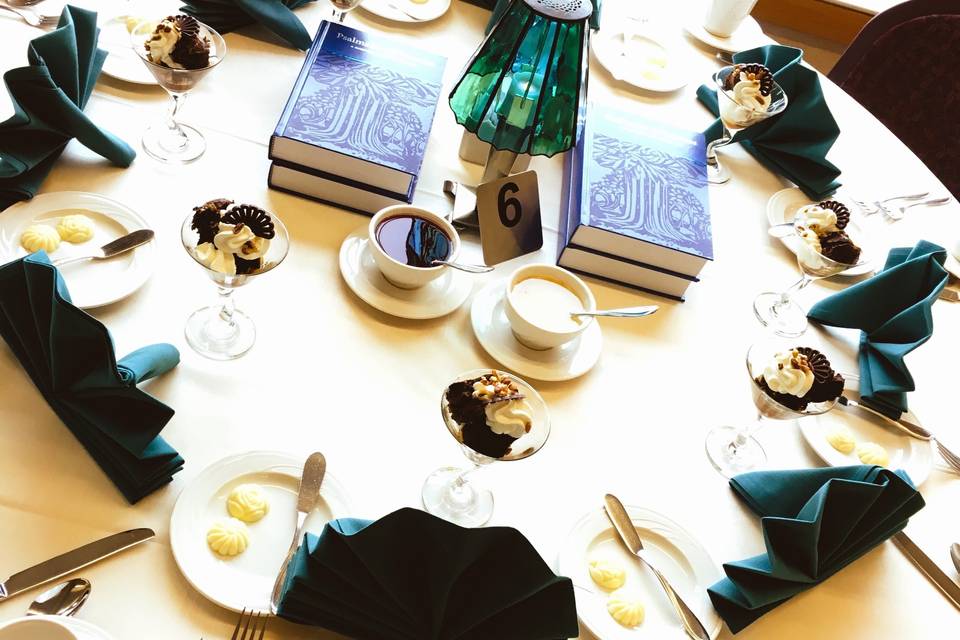 In-House Catering Table set-up