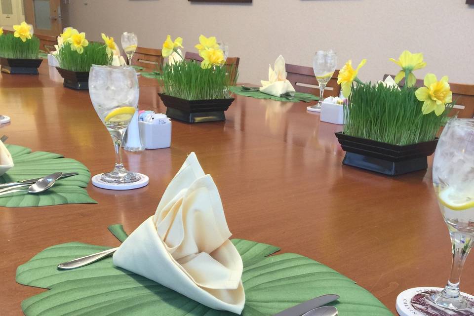 Table setting | Prince Conference Center