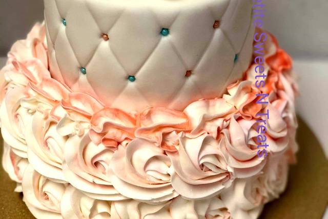 Two-tier wedding cake