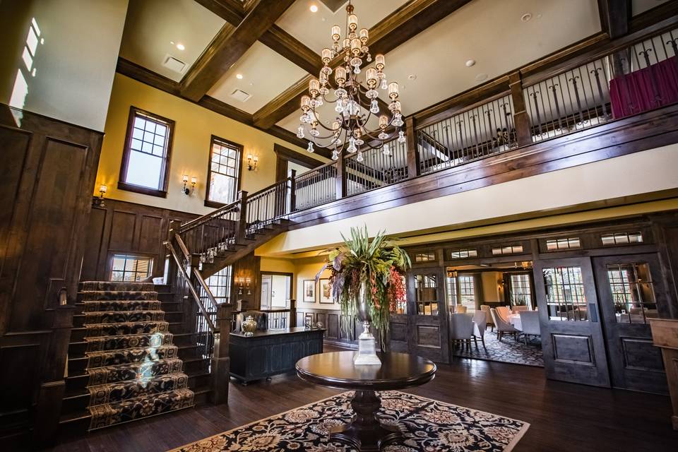 Main entrance and balcony