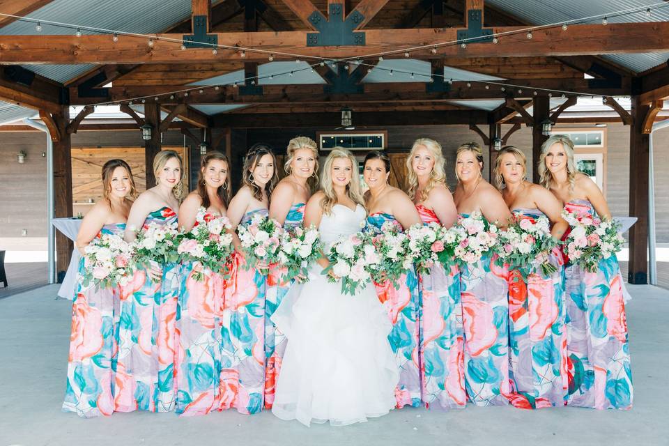 Gorgeous bridal party