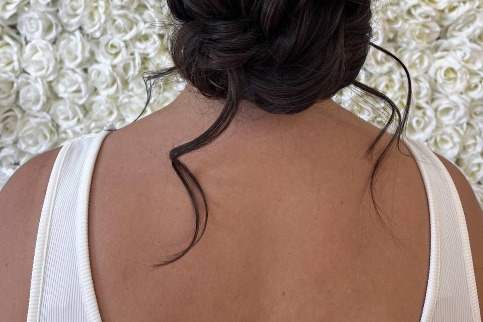 Low bun boho