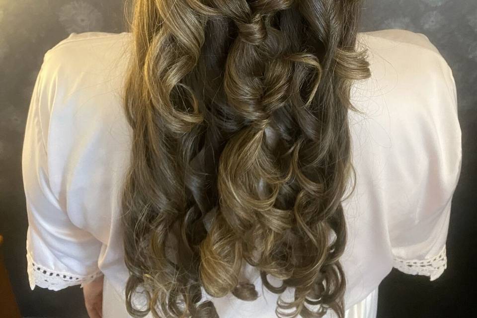 Braided half up Half down